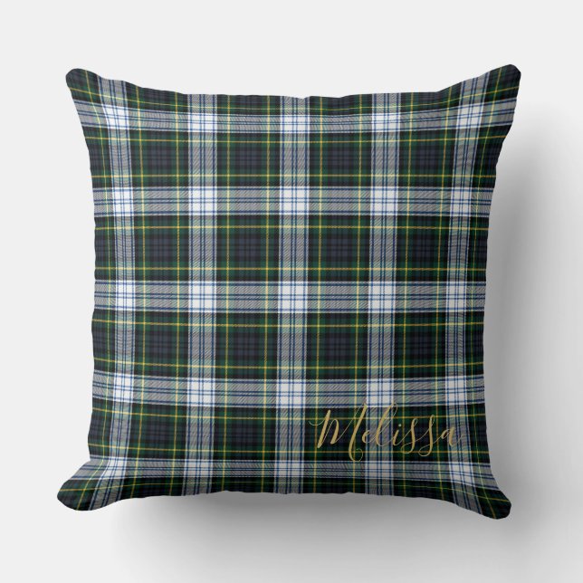 Personalisiert Clan Gordon Tartan Karierter Name Kissen (Vorderseite)
