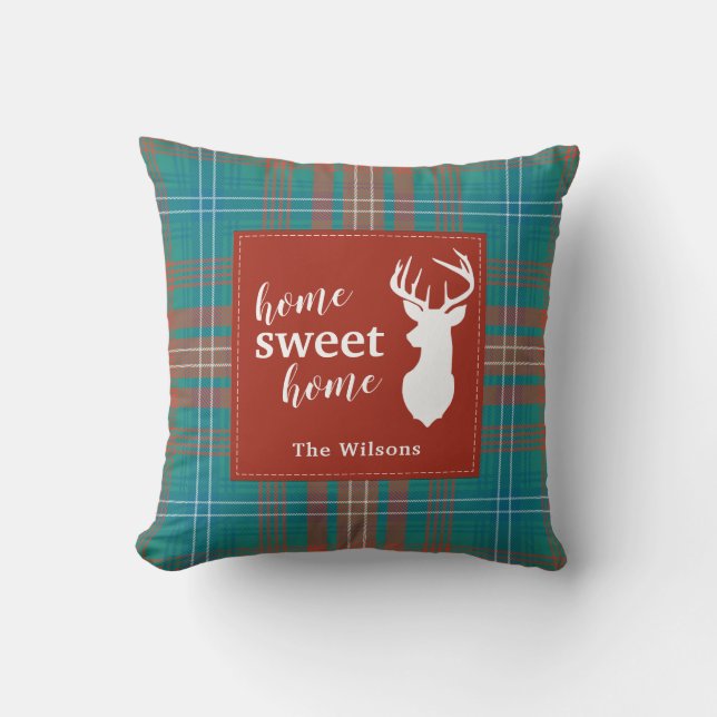 Personalisiert Clan Wilson Tartan Karierte Weihnac Kissen (Vorderseite)