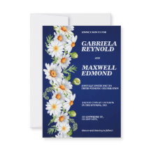 Personalisiert Clear Floral White Daisy Wedding