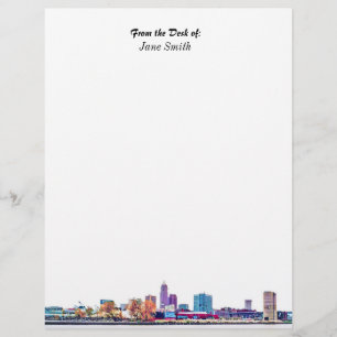 Personalisiert Cleveland Skyline Letterhead Briefbogen