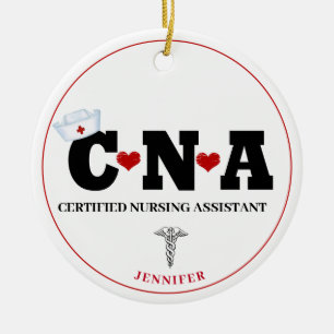 Personalisiert CNA Nurse Weihnachten Keramik Ornament