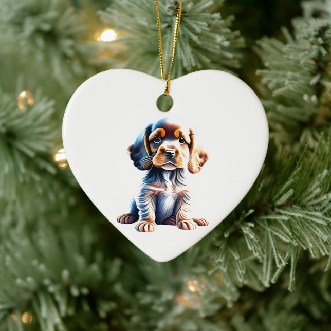 Personalisiert Cocker Spanisch Welppy Keramik Ornament (Baum)