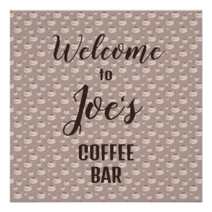 Personalisiert Coffee Bar Station Kaffeepulster Poster