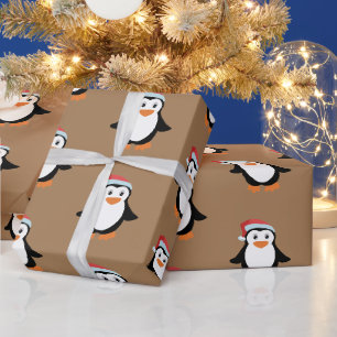 Personalisiert Collage Penguin - Funny Christmas Geschenkpapier