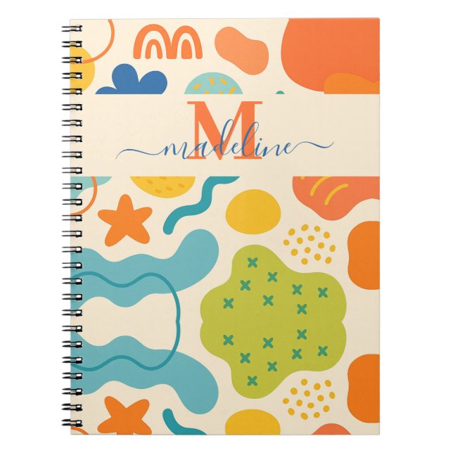 Personalisiert Color Splash Abstraktes Notebook Notizblock (Vorderseite)