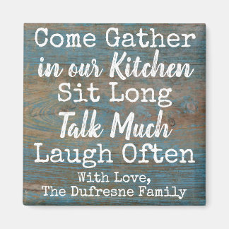 Personalisiert "Come Gather" Küche Magnet