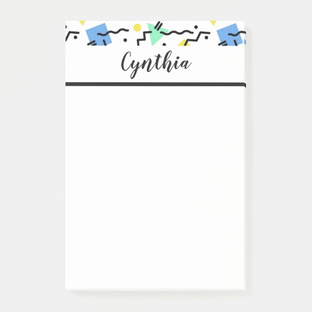 Personalisiert Confetti Post-it Klebezettel (Vorderseite)