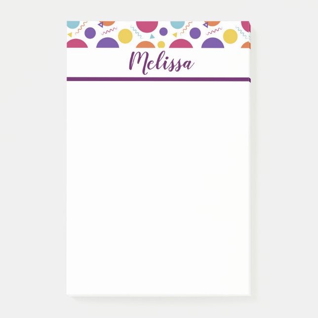 Personalisiert Confetti Post-it Klebezettel (Vorderseite)