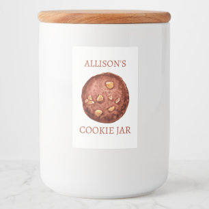 Personalisiert Cookie Jar Lebensmitteletikett