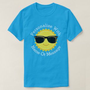 PERSONALISIERT Coole Sonne mit Sonnenbrille T-Shirt