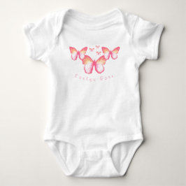 Personalisiert Coral Pink Butterfells Baby Bodysui Baby Strampler