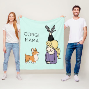 Personalisiert Corgi Mama Fleece Blanket