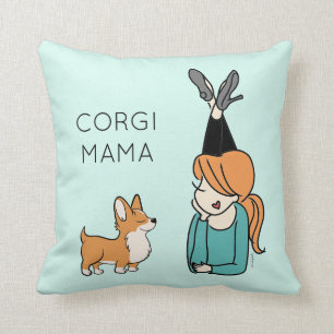 Personalisiert Corgi Mama Throw Kissen