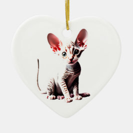 Personalisiert Cornish Rex Kitten Keramik Ornament