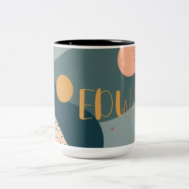 Personalisiert Cosy Bohemisch Zweifarbige Tasse (Mittel)
