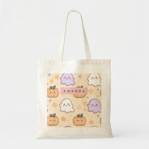 Personalisiert Cosy Fall Halloween Ghost Pumpkin Tragetasche