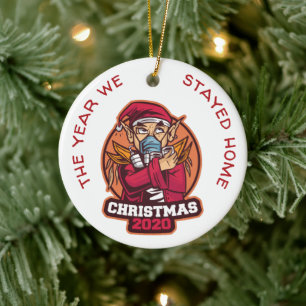 Personalisiert COVID 2020 Weihnachten Wir Bleibe Z Keramik Ornament