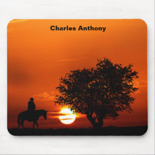 Personalisiert Cowboy Sunset Mousepad Mouse Pad
