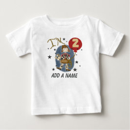 Personalisiert Cowgirl 2. Geburtstag T - Shirt
