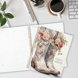 Personalisiert Cowgirl Boots Planner - Großes Gesc Planer