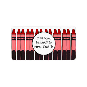 Personalisiert Crayon Labels Adressaufkleber