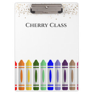Personalisiert Crayon Star Design Class Klemmbrett