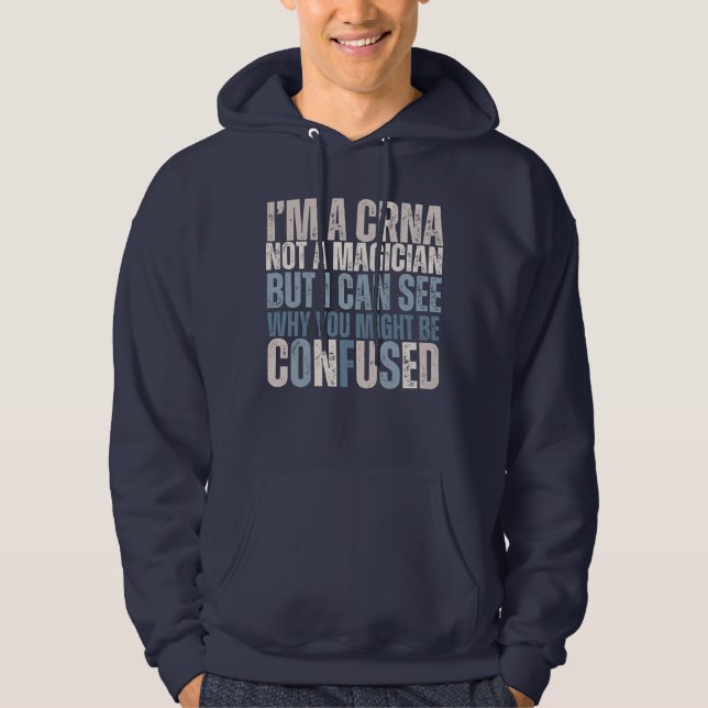 Personalisiert CRNA Funny Nurse Anästhesist Hoodie (Vorderseite)