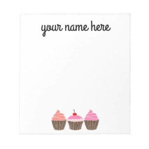 Personalisiert Cupcake Notepad Notizblock