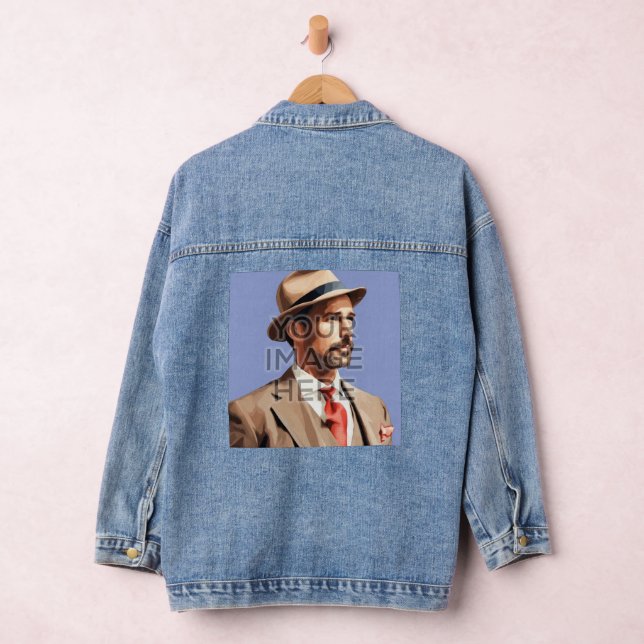 Personalisiert Custom Denim Jean Jacket Jeansjacke (Hangar)