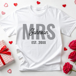 Personalisiert Custom Mr. & Mrs Matching Couples T-Shirt
