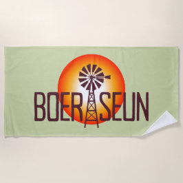 Personalisiert / Custum BOERSEUN Windpomp Afrikaan Strandtuch