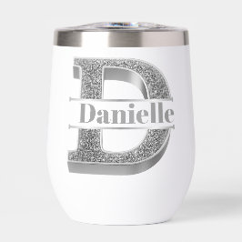 Personalisiert D Erste Silver Monogramm Ihr Name