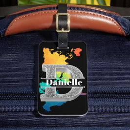 Personalisiert D Erste Silver Monogramm Ihr Name Gepäckanhänger