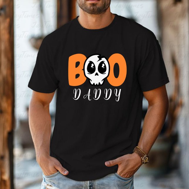 Personalisiert Daddy Boo Niedlich Skull Halloween T-Shirt (Von Creator hochgeladen)