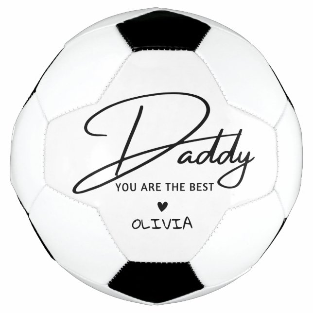 Personalisiert Daddy, du bist die beste Typografie Fußball (Vorderseite)
