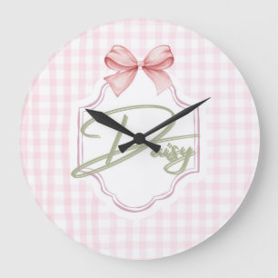 Personalisiert Daisy Baby Girl Kinderzimmer Bow&Gi Große Wanduhr