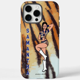 Personalisiert Dancer Blue Tiger #2 iPhone 16 Pro Max Hülle