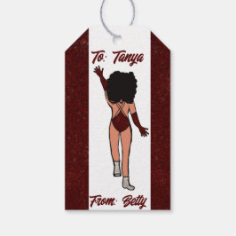 Personalisiert Dancer Geschenk Tag Merlot B Geschenkanhänger