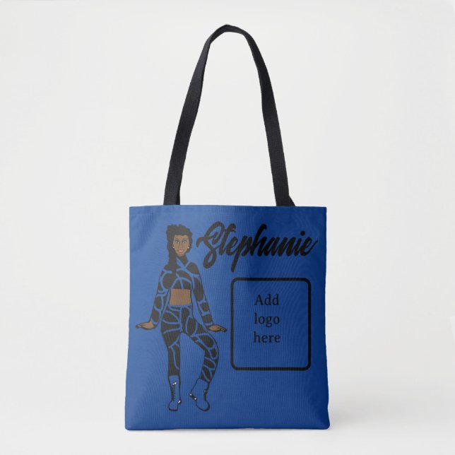Personalisiert Dancer Tasche (Blue Black) (Vorderseite)