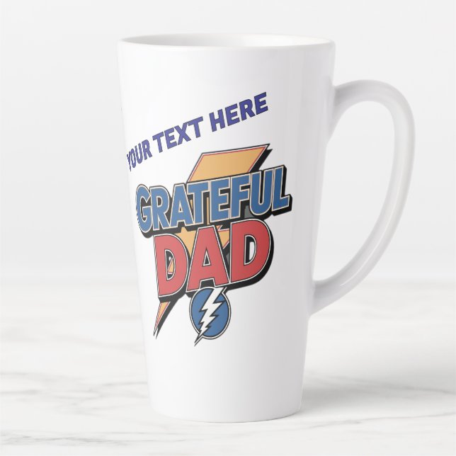 Personalisiert Dankbarer Vater Superhero Milchtasse (Rechts)