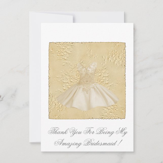 Personalisiert Danke, dass du meine Bridesmaid bis Einladung (Vorderseite)