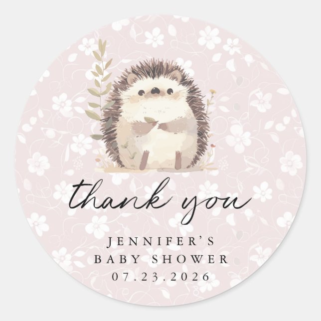 Personalisiert Danke, dass Sie Round Stickers (Vorderseite)
