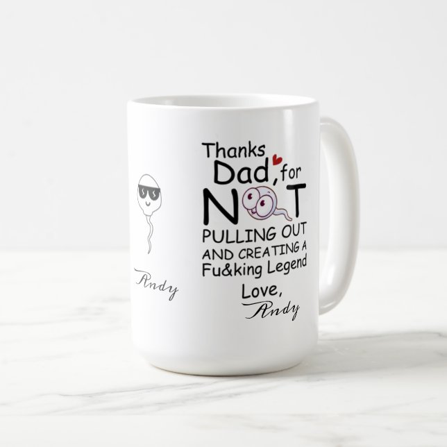 Personalisiert Danke für die Erstellung der Legend Kaffeetasse (VorderseiteRechts)