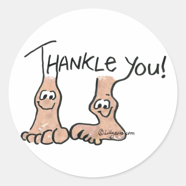 Personalisiert Danke, Geschenk Runder Aufkleber (Vorderseite)