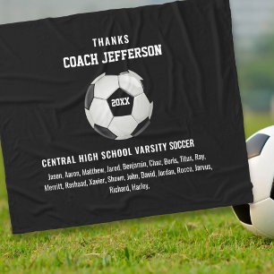 Personalisiert danke Ihnen Fußball-Coach Geschenk  Fleecedecke