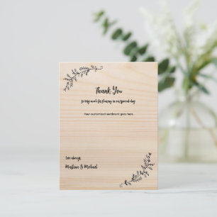 Personalisiert danke von der Couple Rustic Card