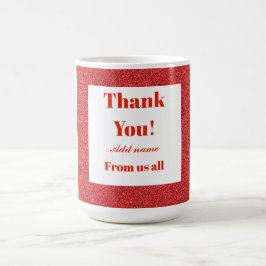Personalisiert danke von uns allen Tasse