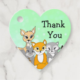 Personalisiert Danke, Woodland Fox Geschenkanhänger
