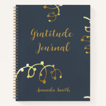 Personalisiert Dankesblatt, blau mit Gold