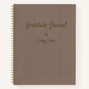 Personalisiert Dankesblatt Brown Notizbuch